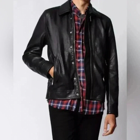 Zadig & Voltaire | Lamb Leather Biker Jacket | Zip or Snap Front | W FR 36 US 4 - Picture 7 of 8